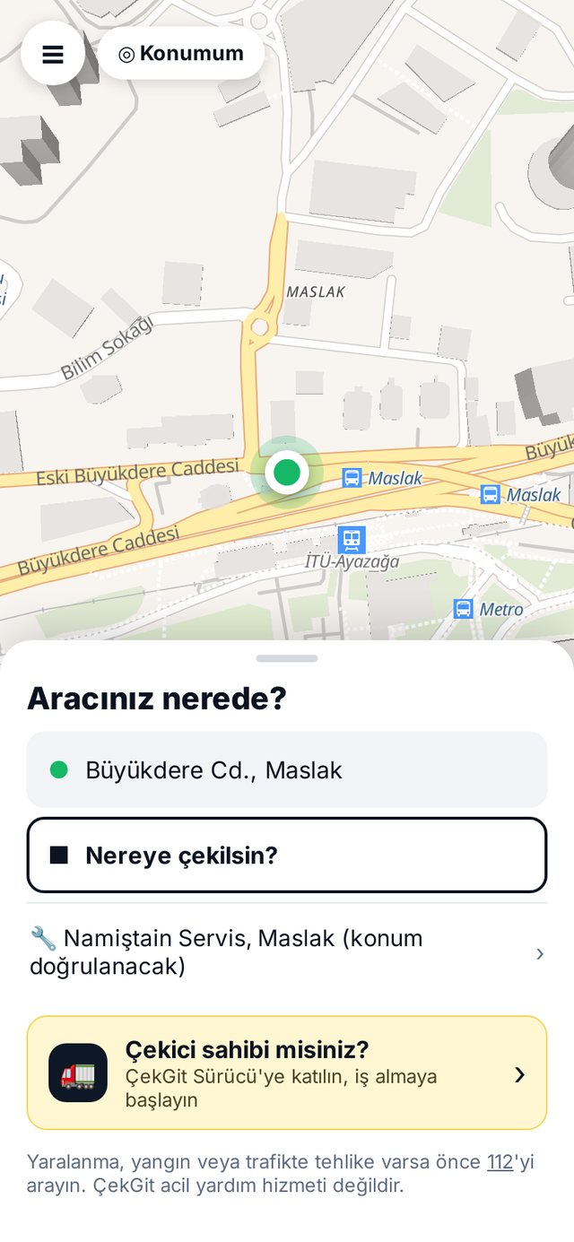 ÇekGit: Aracınız nerede?
