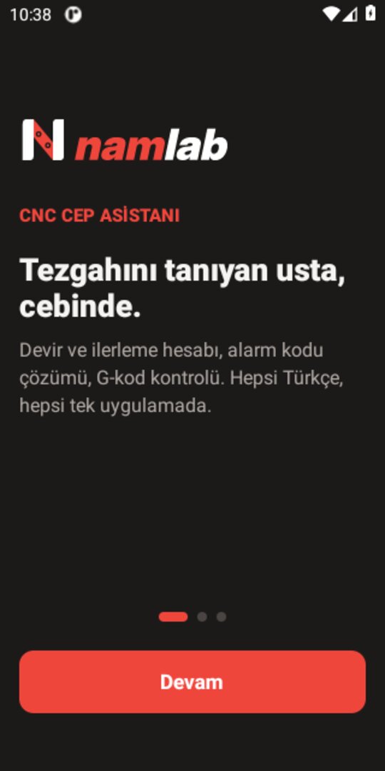 Android uygulaması açılış ekranı