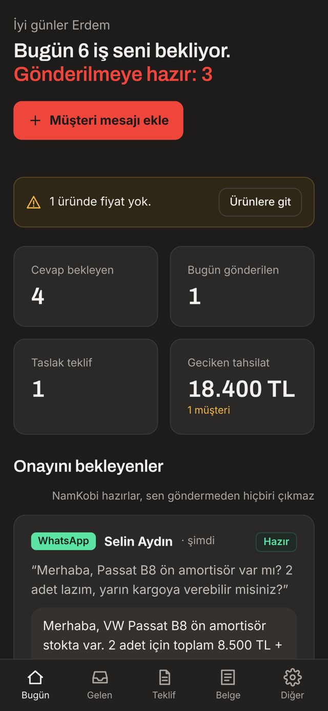 NamKobi telefonda: Bugün