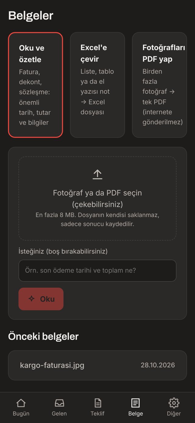 NamKobi telefonda: Belgeler