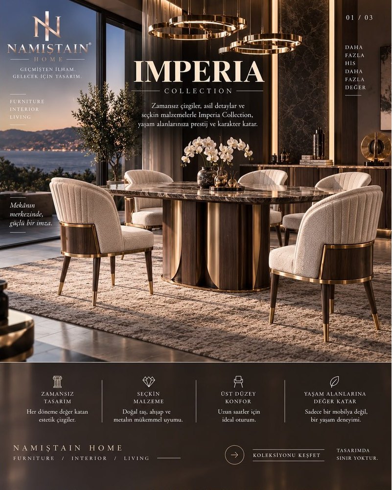 Imperia yemek masası takımı